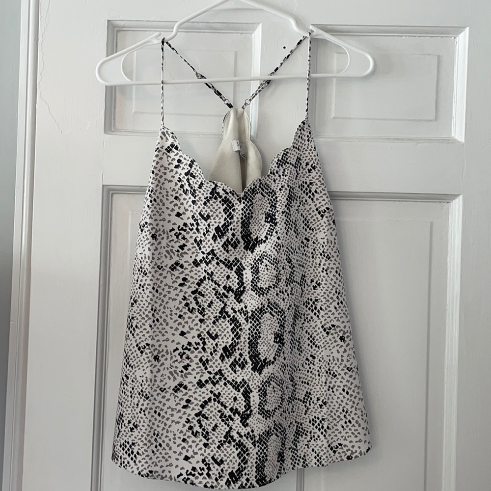 NWT J.Crew Snakeskin Scalloped Cami Top